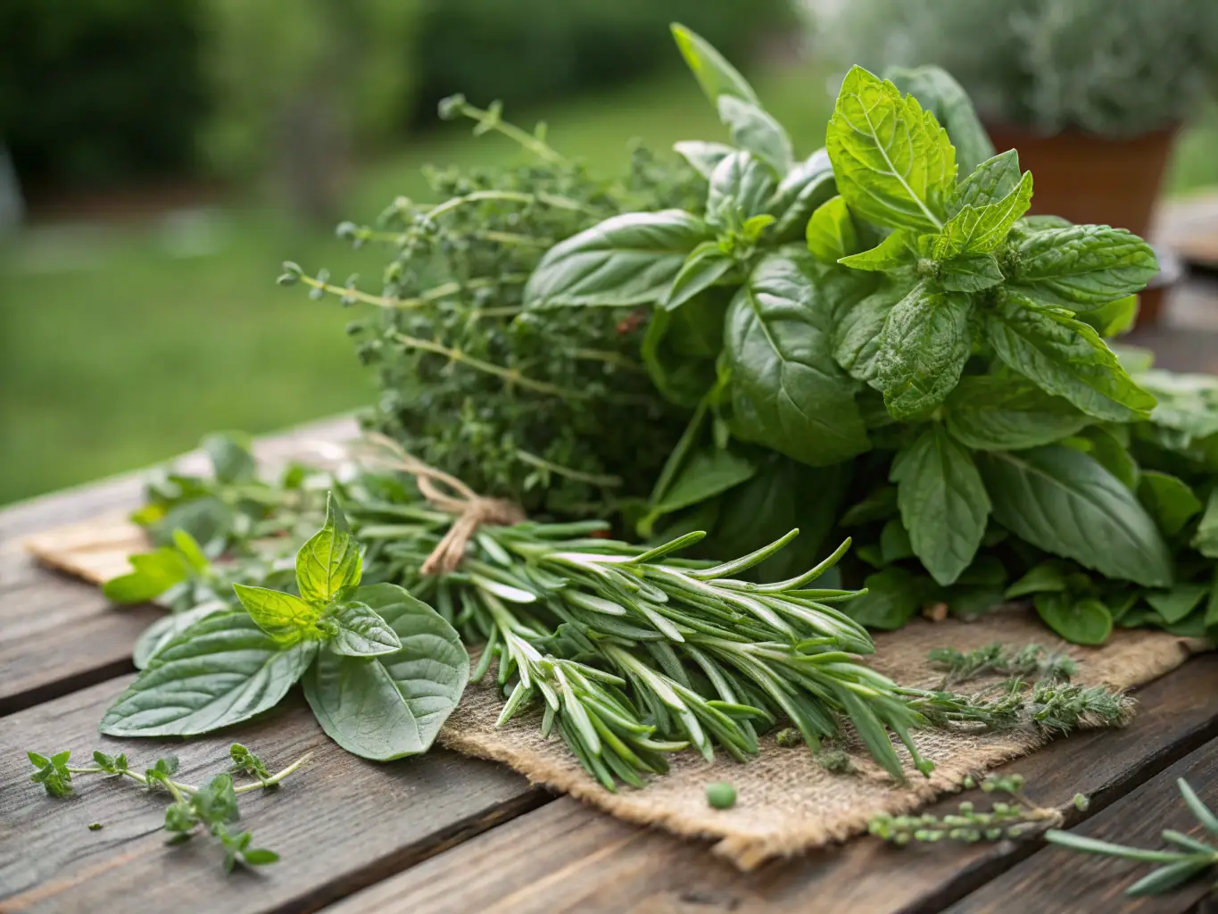 A vibrant image of a variety of colorful herbs and spices arranged in a visually appealing manner, highlighting their culinary uses.